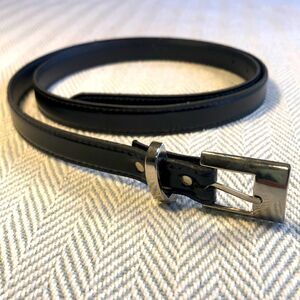 WOMENS BLACK synthetic belt 44 1/2” long